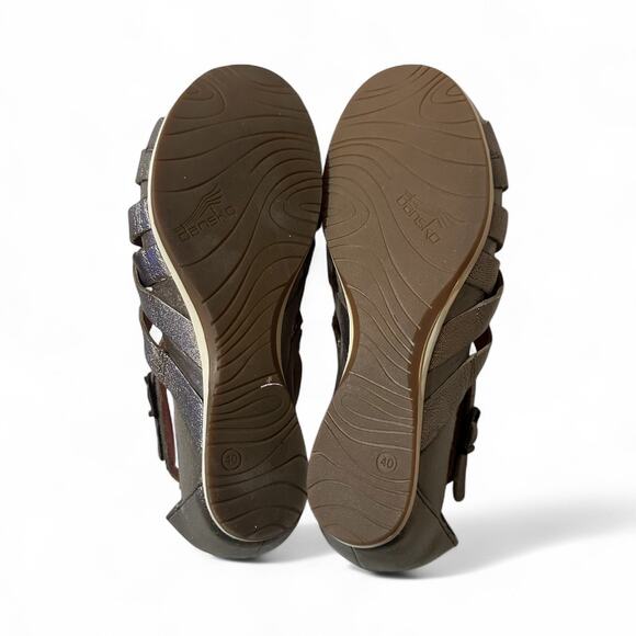 Dansko Vivian Gladiator Sandals Gray Metallic Leather EU40 US 9.5 Y2K Style - Picture 6 of 7